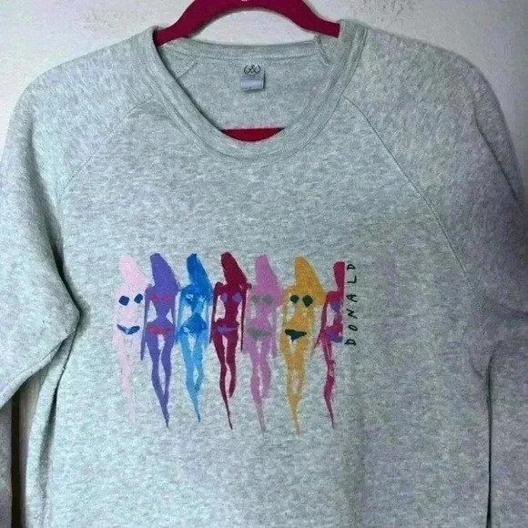 Alternative Earth Pullover Sweatshirt Womens Large Grey Stand Up Breast Cancer - Picture 4 of 9